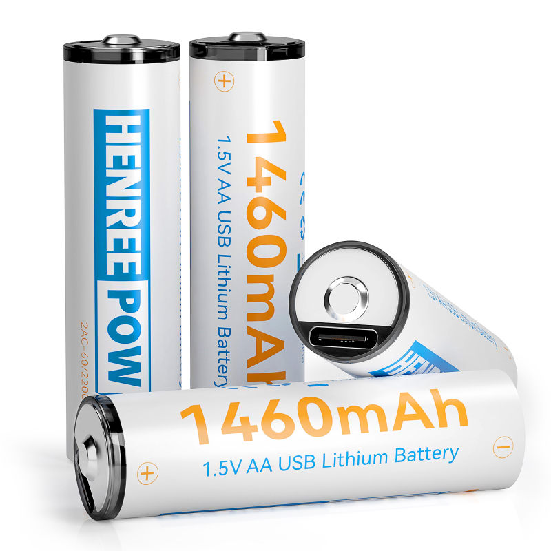 Henreepow 2200mwh 1,5 V de type C AA Batteries rechargeables