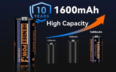 Henreepow AA 1,5 V Batterie rechargeable au lithium, réelle haute capacité 3000mwh (2000mAh) Li-ion 