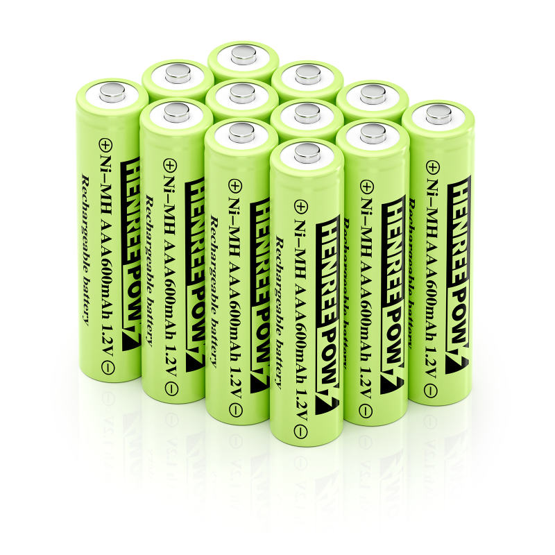 Henreepow 1.2V 600mAh AA NI-MH Batteries rechargeables